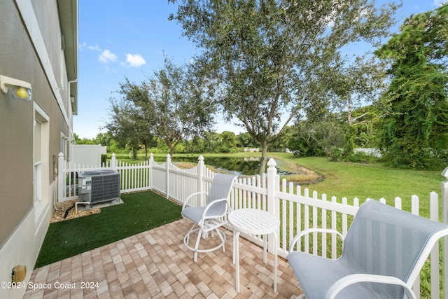 view of patio with cooling unit