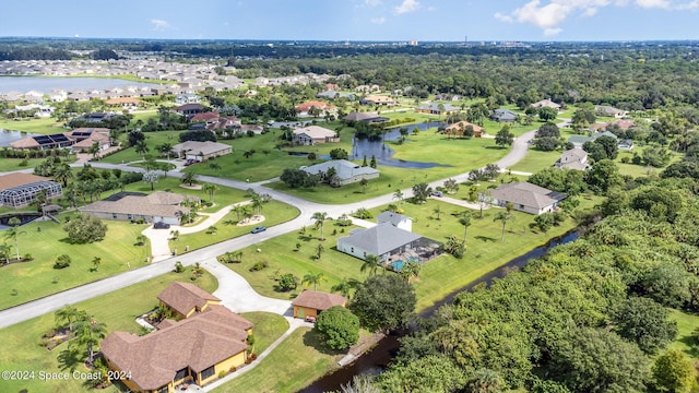 929 Hialeah St, Rockledge, FL 32955 - bird's eye view featuring a residential view and a water view