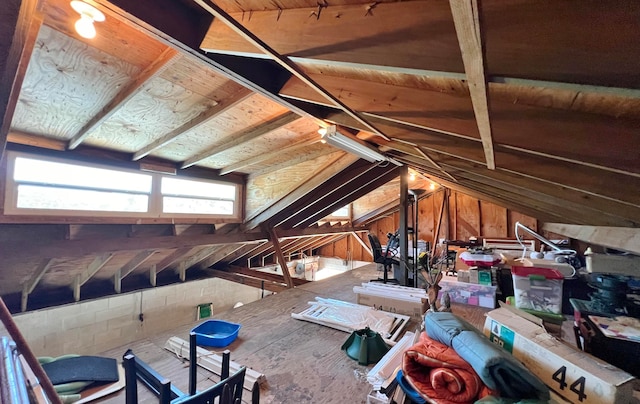 view of attic