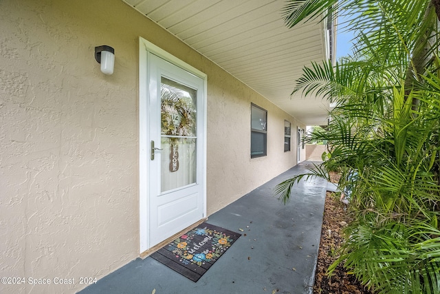 view of doorway to property