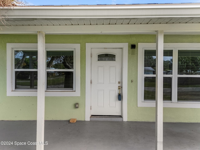 view of doorway to property