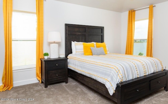 view of carpeted bedroom