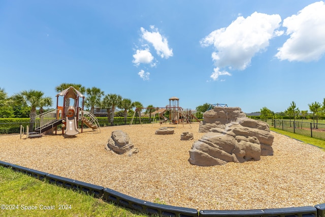 view of jungle gym