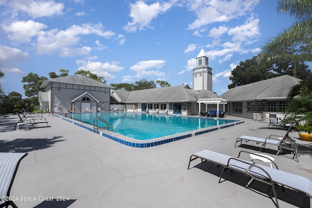 view of pool with a patio