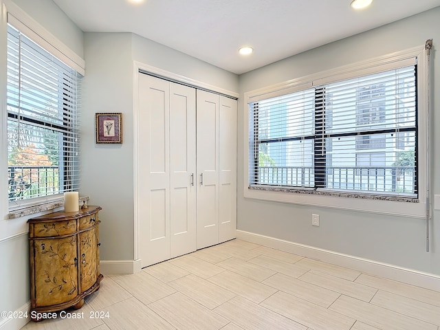 bedroom featuring a closet