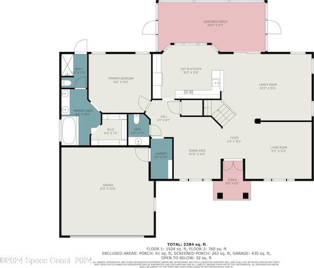 1290 Mercedes Dr, Merritt Island, FL 32952 - home floor plan