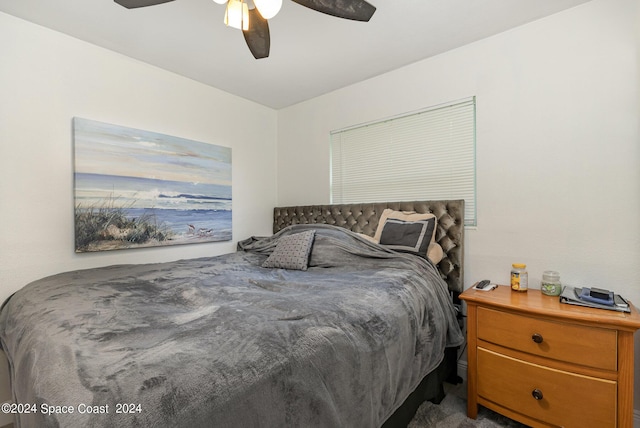 bedroom with ceiling fan