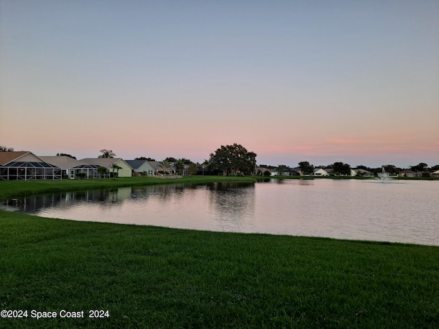 property view of water with a residential view