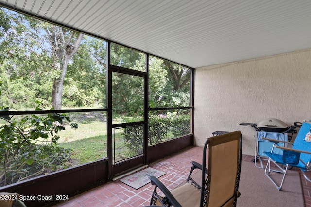 view of sunroom