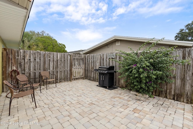 view of patio / terrace featuring grilling area