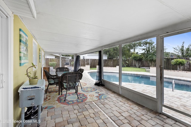 view of sunroom