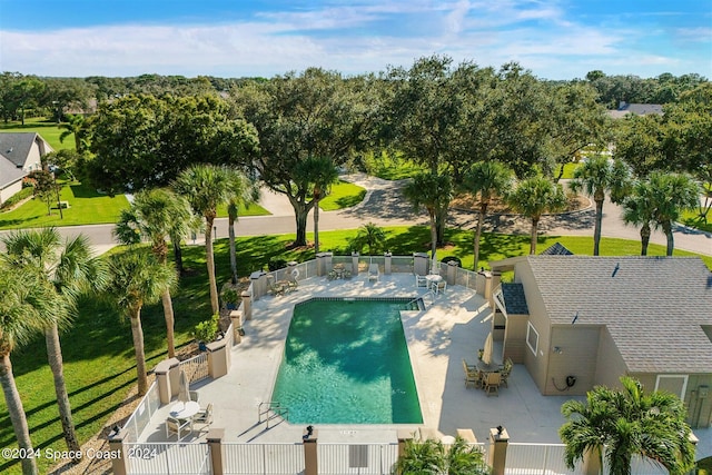 view of pool with a patio area