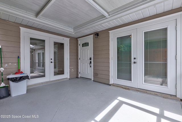 view of patio with french doors