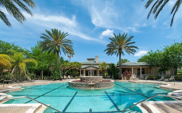 view of pool with a patio area