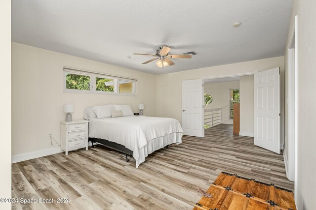 1165 Old Parsonage Dr, Merritt Island, FL 32952 - bedroom with light wood-style flooring, multiple windows, and baseboards