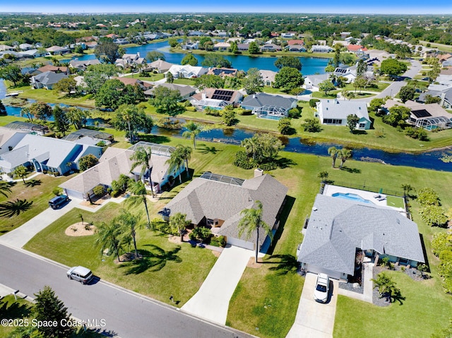 818 Spanish Wells Dr, Melbourne, FL 32940 - aerial view with a water view and a residential view