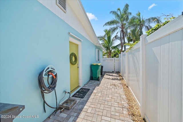 exterior space with a fenced backyard