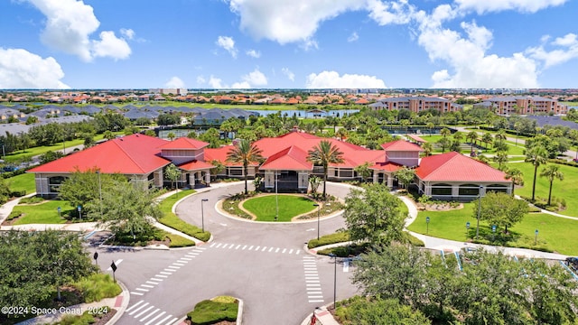 bird's eye view with a residential view