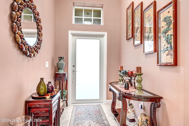 view of tiled entrance foyer