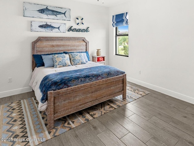 bedroom featuring hardwood / wood-style flooring