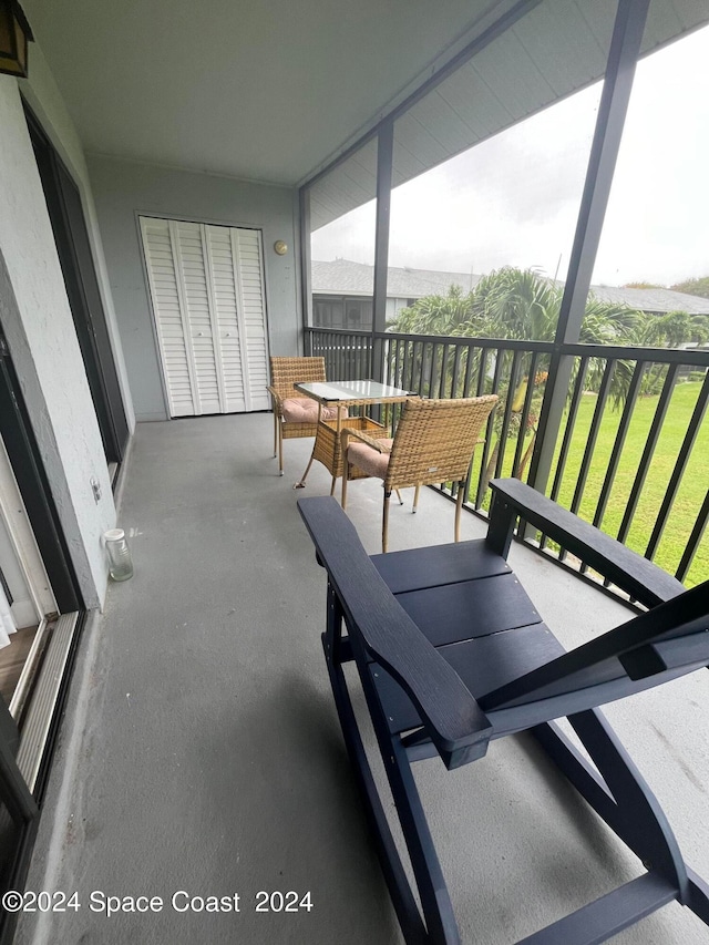 view of sunroom