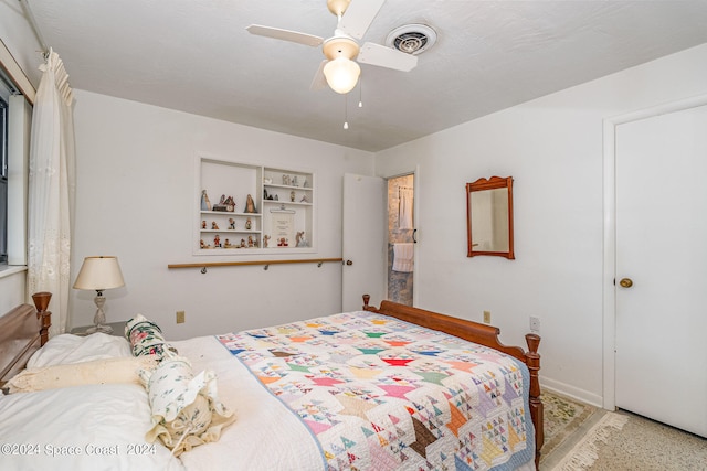 bedroom with ceiling fan