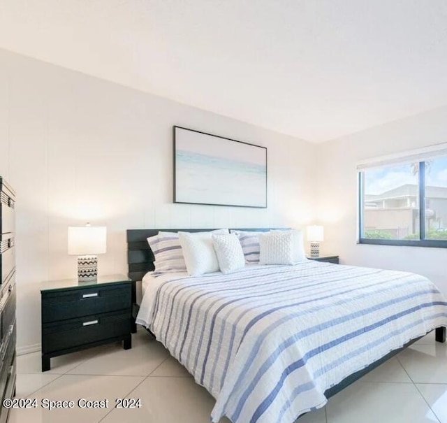 view of tiled bedroom