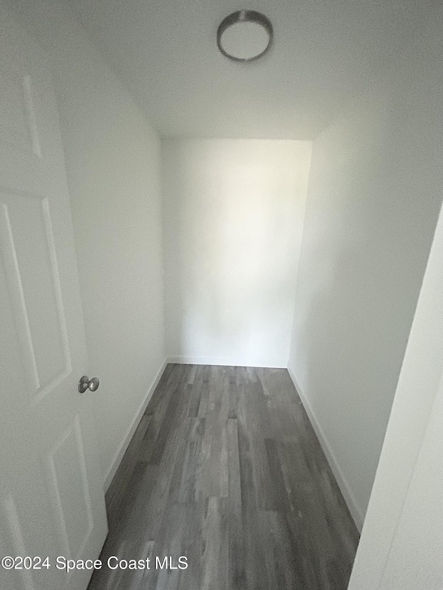 interior space featuring dark wood-type flooring