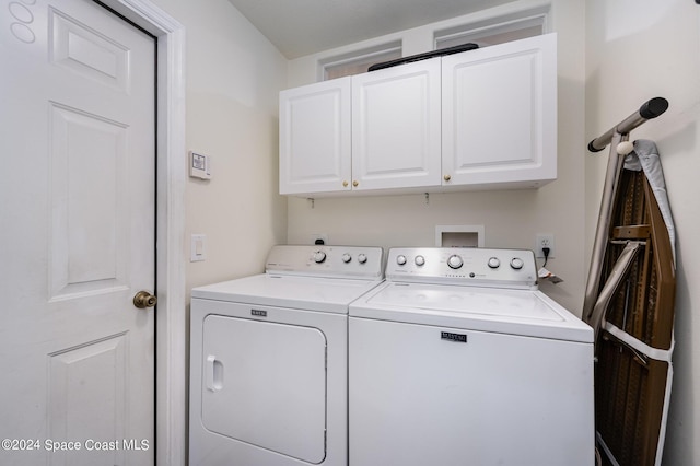 4889 Worthington Cir, Rockledge, FL 32955 - washroom featuring separate washer and dryer and cabinet space