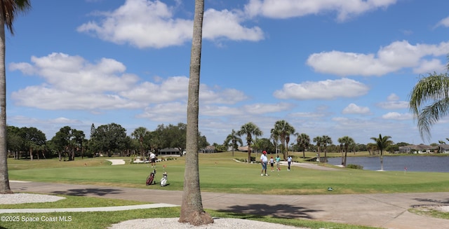 4889 Worthington Cir, Rockledge, FL 32955 - view of property's community with a water view, golf course view, and a lawn