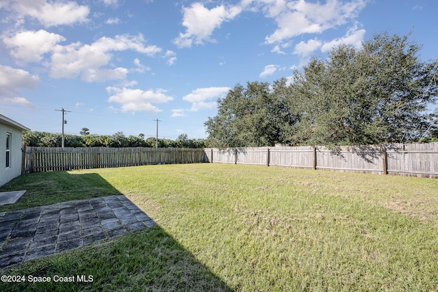 view of yard with a patio