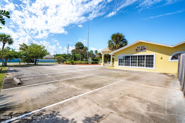 view of parking / parking lot