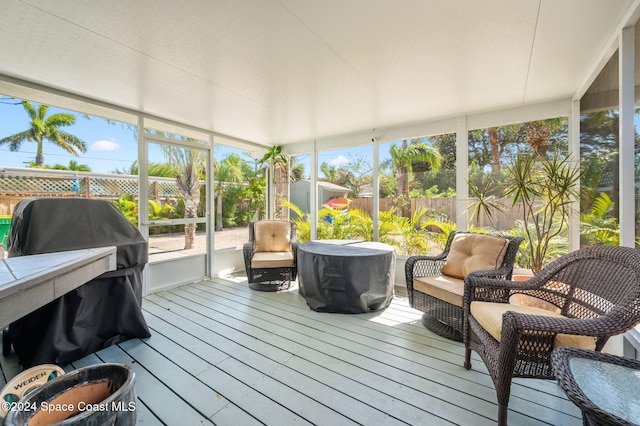 view of sunroom