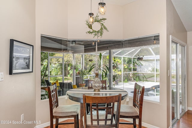 dining room featuring hardwood / wood-style floors