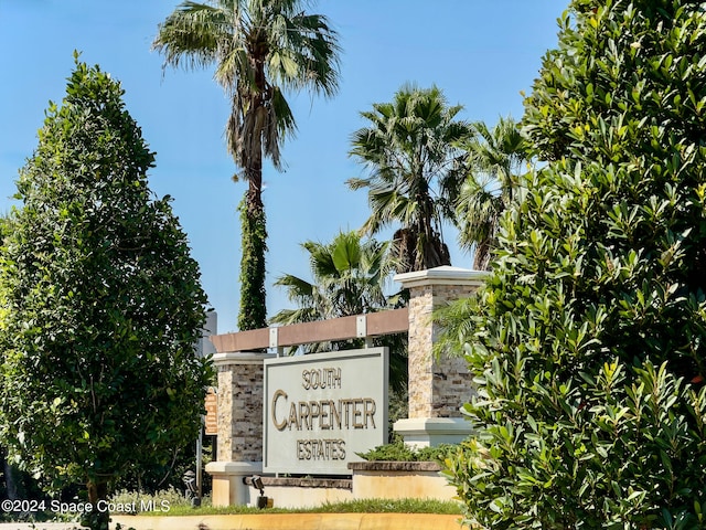 view of community sign