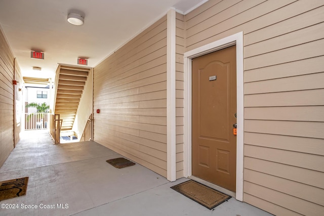 6461 Borasco Dr Unit 2805, Melbourne, FL 32940 - doorway to property featuring covered porch