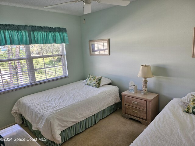 981 Sonesta Ave NE Unit 203, Palm Bay, FL 32905 - bedroom with ceiling fan and carpet