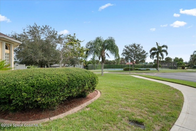 exterior space with a lawn