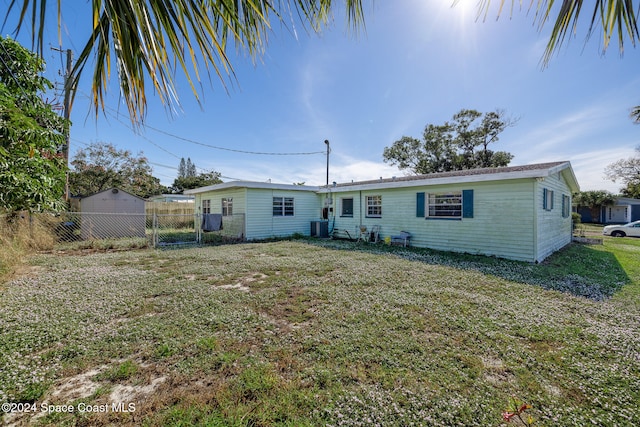 exterior space with a front lawn