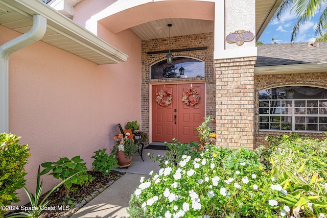 view of doorway to property