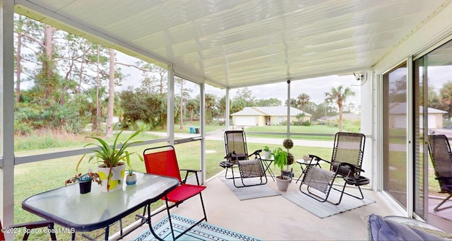 view of sunroom