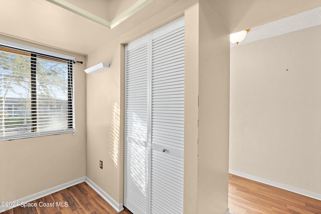 hall featuring hardwood / wood-style flooring