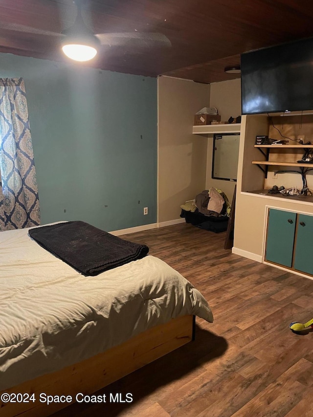 bedroom featuring hardwood / wood-style flooring