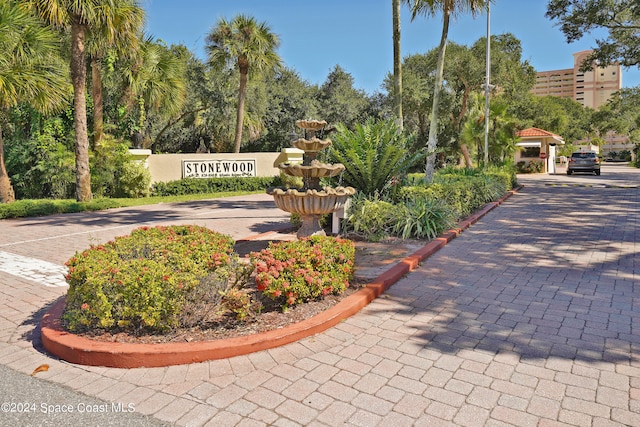 view of community sign