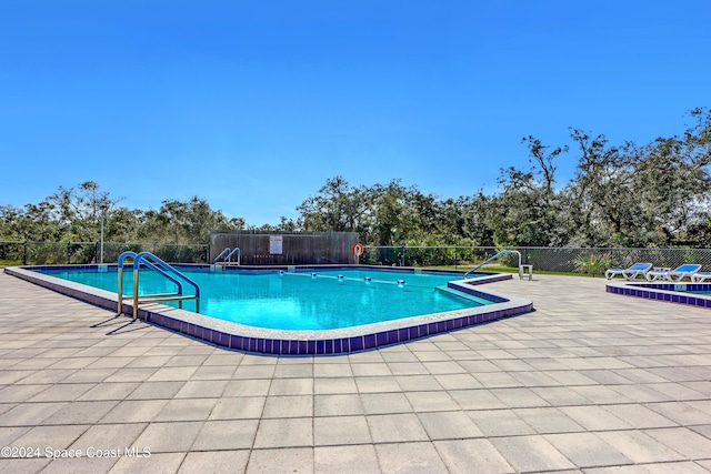 view of pool with a patio area