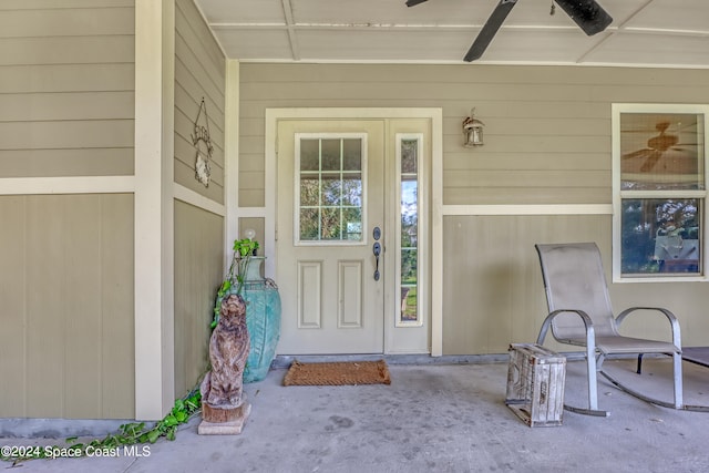 view of doorway to property