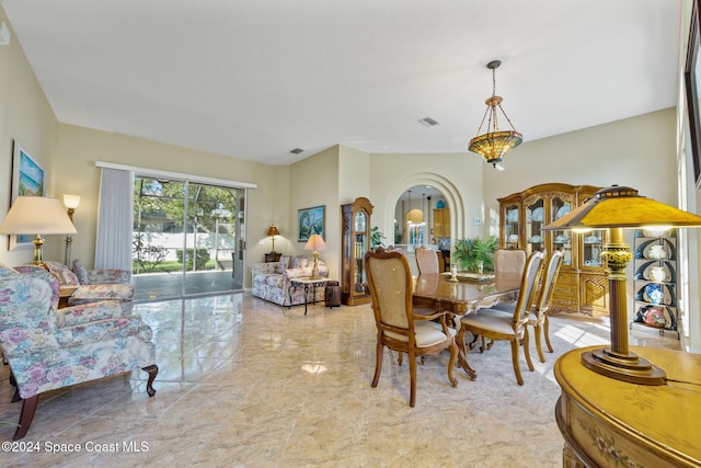 view of dining area