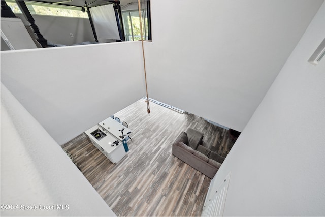 interior space featuring wood-type flooring