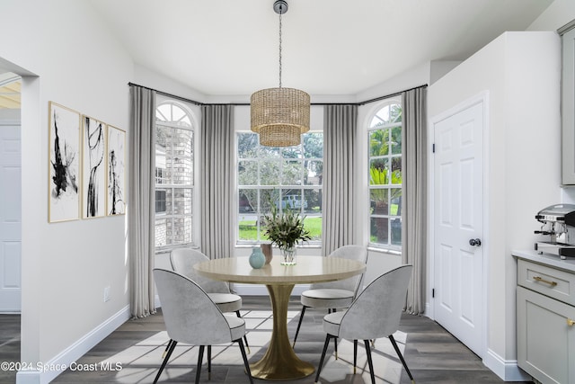 dining room featuring dark hardwood / wood-style floors