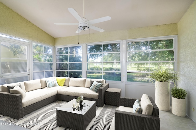 480 Prestwick Ct, Melbourne, FL 32940 - sunroom / solarium with ceiling fan, plenty of natural light, and an outdoor hangout area